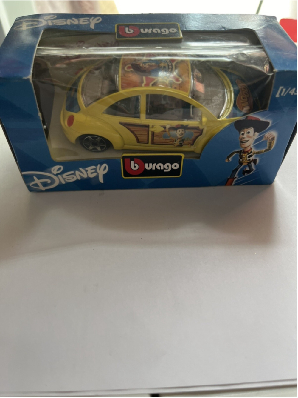 Disney bburago Toy Story's Woody Car 1/43 Diecast In Box Italy TOO CUTE ,SEE